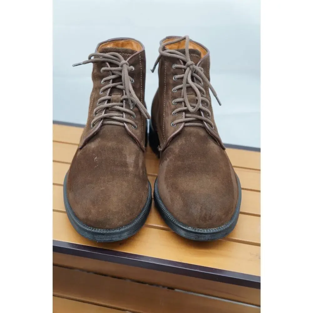 Aquatalia Harvey Waxy Suede Waterproof 6 eye Boots 9.5 EU / 10.5 US ITALY RARE